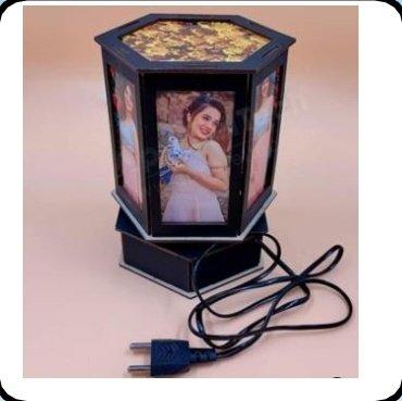 Custom printed Hexagon Rotating Photo Lamp — Xeflux Margao Goa