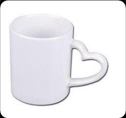 Custom printed White Heart Handle Mug — Xeflux Margao Goa
